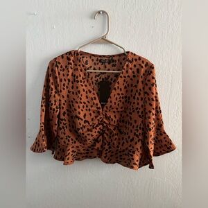 Nasty gal printed crop top